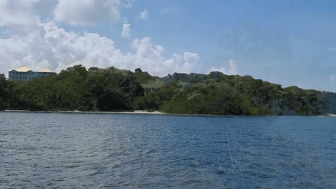 Grenada coastline viewed from the sea
